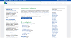 Desktop Screenshot of philpapers.org