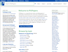 Tablet Screenshot of philpapers.org